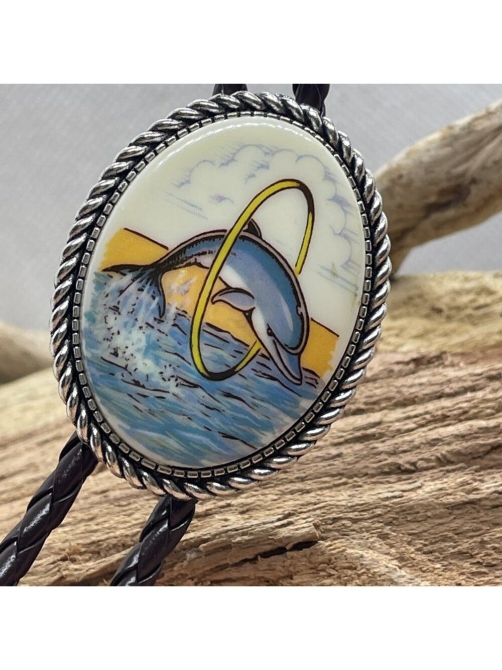DOLPHIN Porpoise Sea life Bolo Wedding Party Gift Dad Husband Ocean Beach Attire